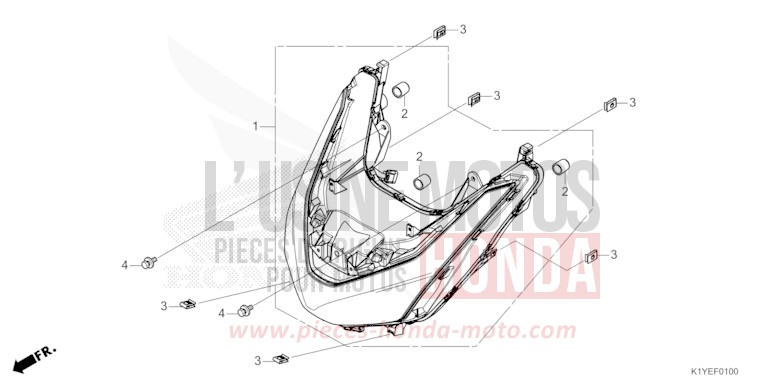 HEADLIGHT for PCX 125 MAT DIM GRAY METALLIC (NHC34) from 2025